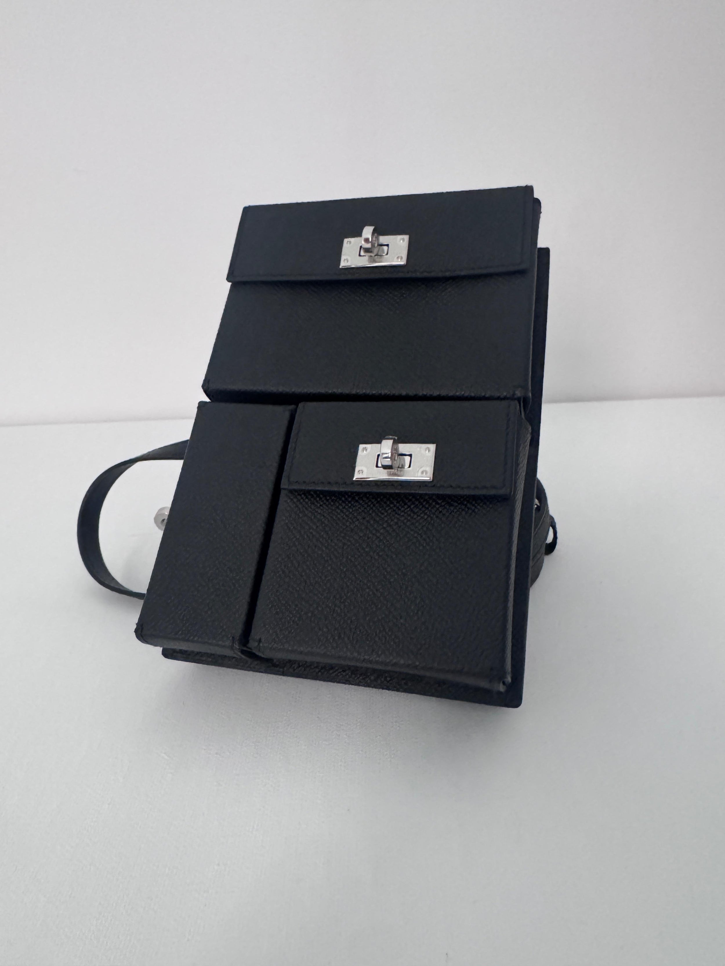 Hermes Limited Edition Black Kelly Multipocket