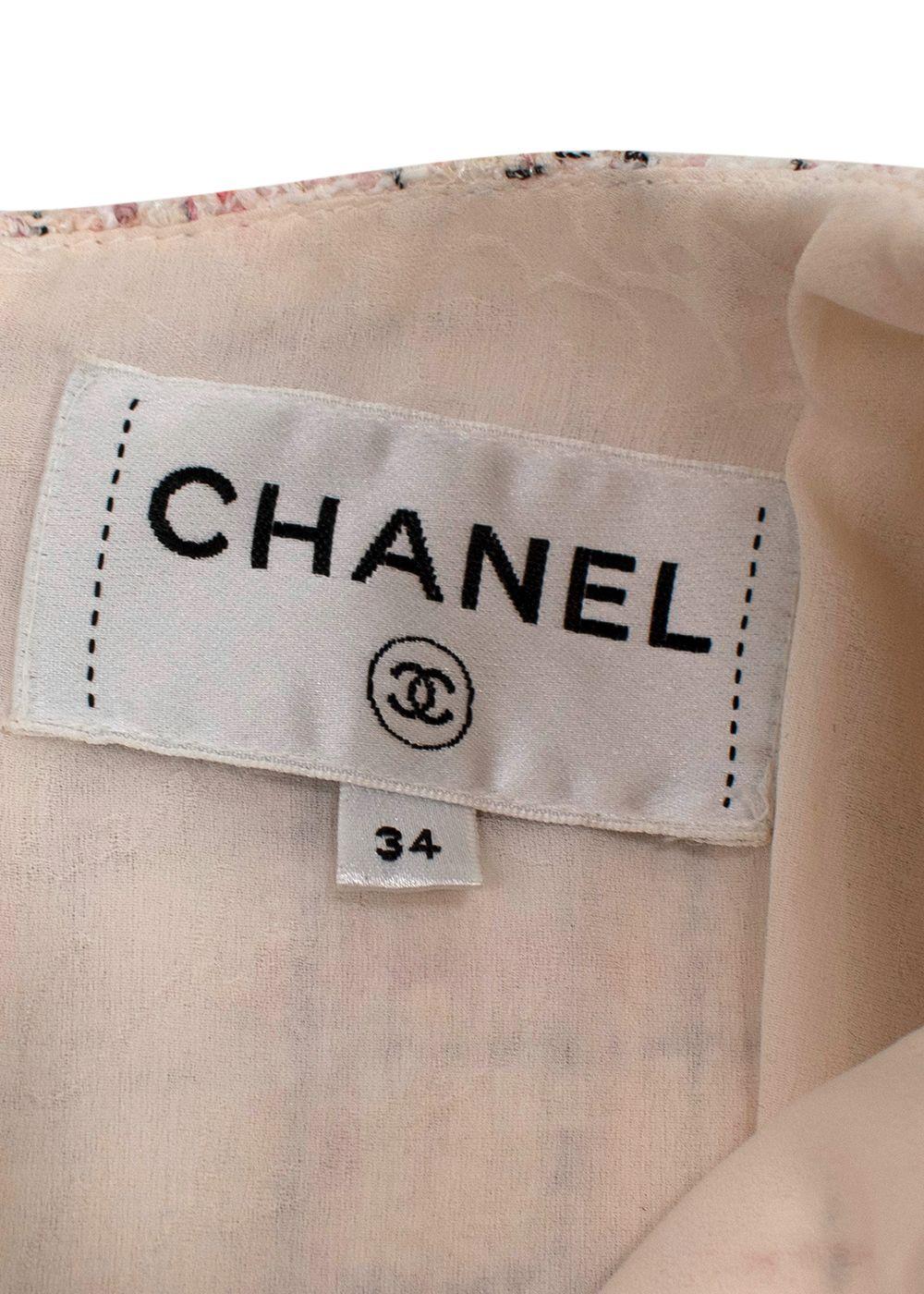 Chanel Baby Pink Tweed Mini Dress