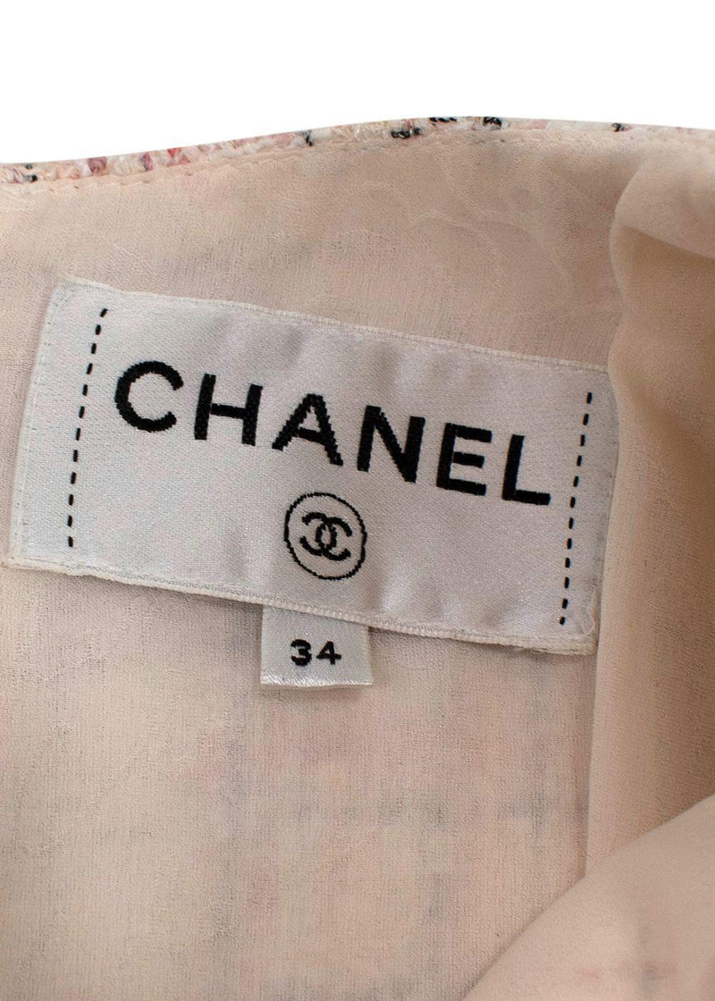 Chanel Baby Pink Tweed Mini Dress
