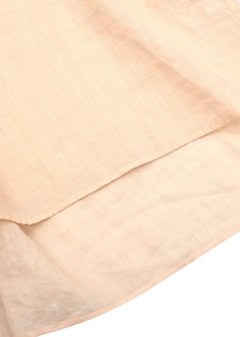 Button Up Beige Silk Blend Tunic
