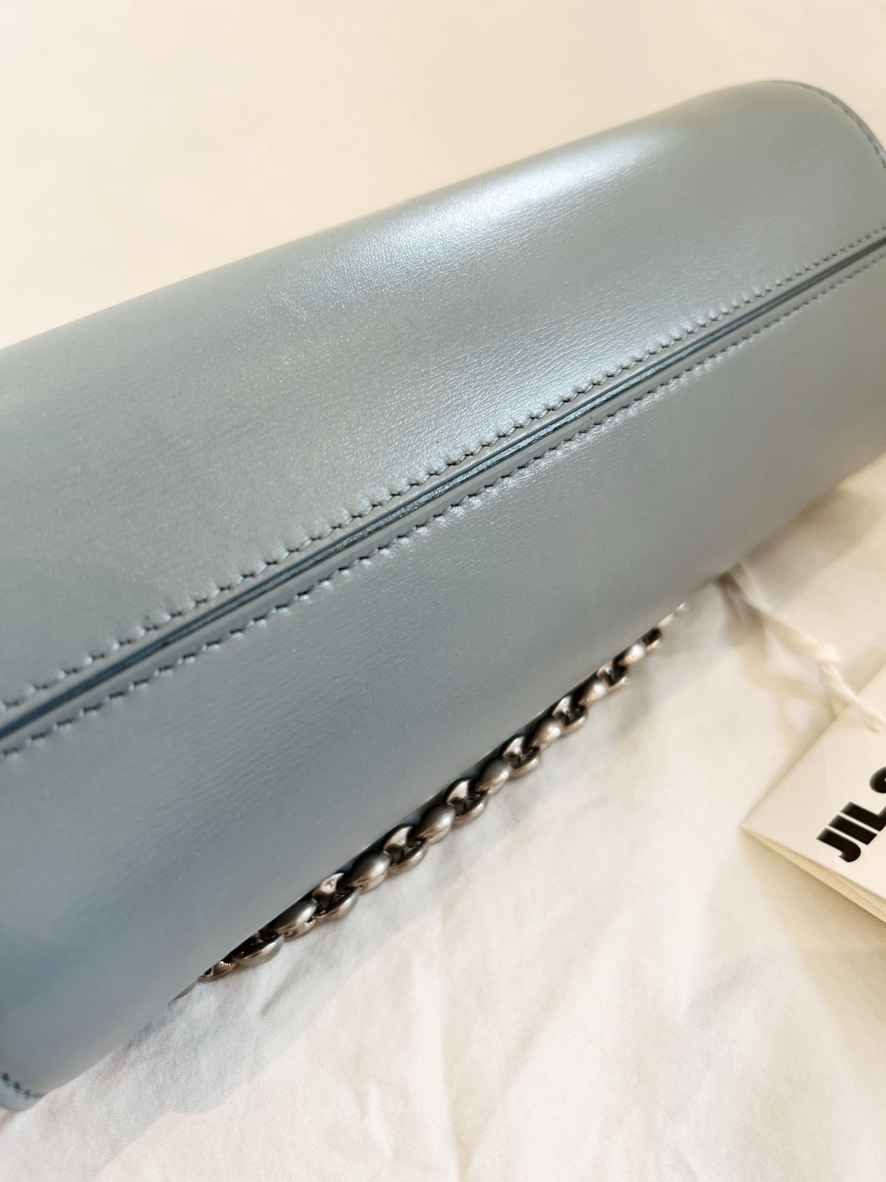 Jil Sander Blue Mini Cannolo Shoulder Bag
