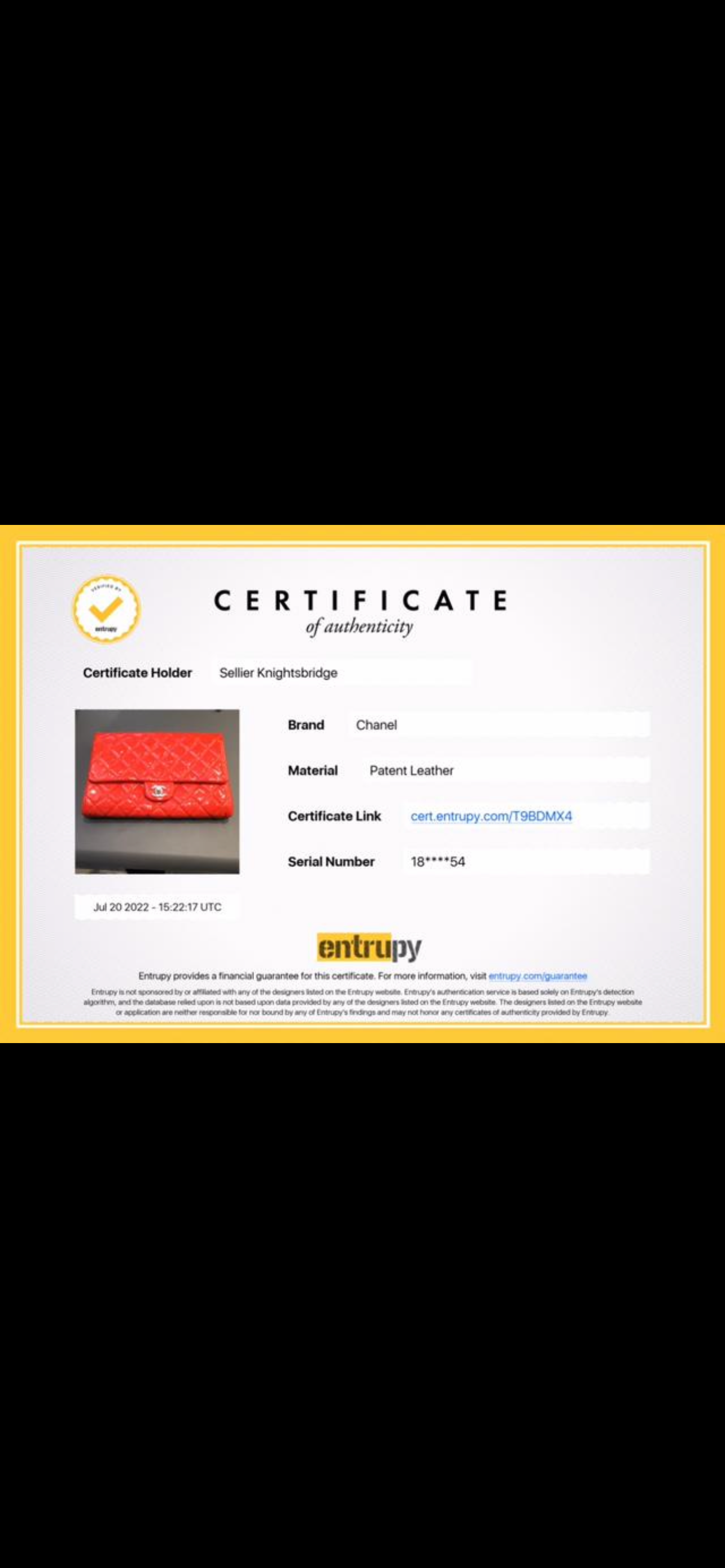 Chanel Red Patent Leather Clutch on Chain