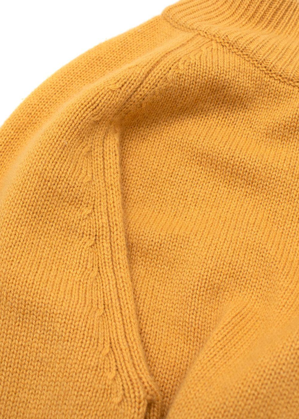 Reformation Mustard Cashmere Knitted Rollneck