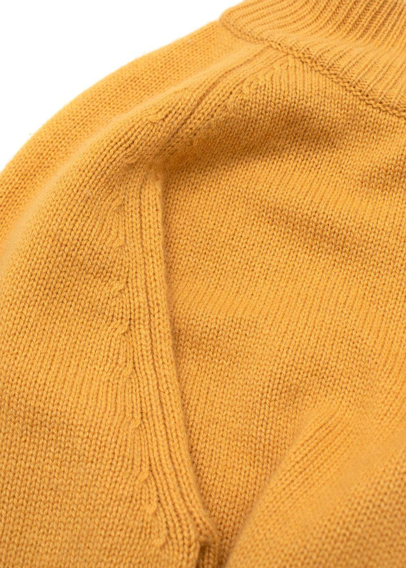 Reformation Mustard Cashmere Knitted Rollneck