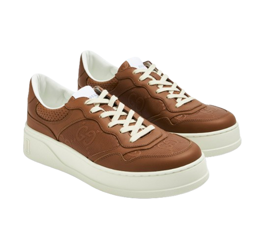 Tan GG Chunky B Men's Leather sneakers