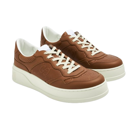 Tan GG Chunky B Men's Leather sneakers