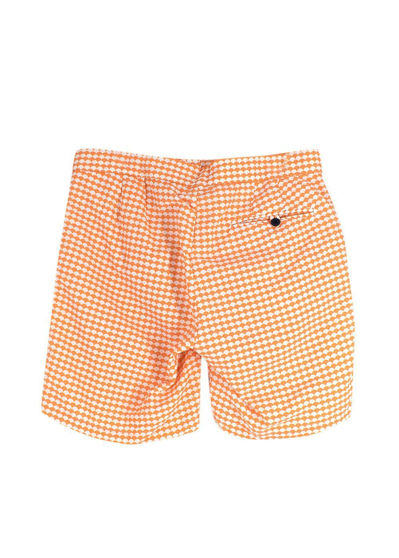 Frescobol Carioca Orange Scallop-print Shorts