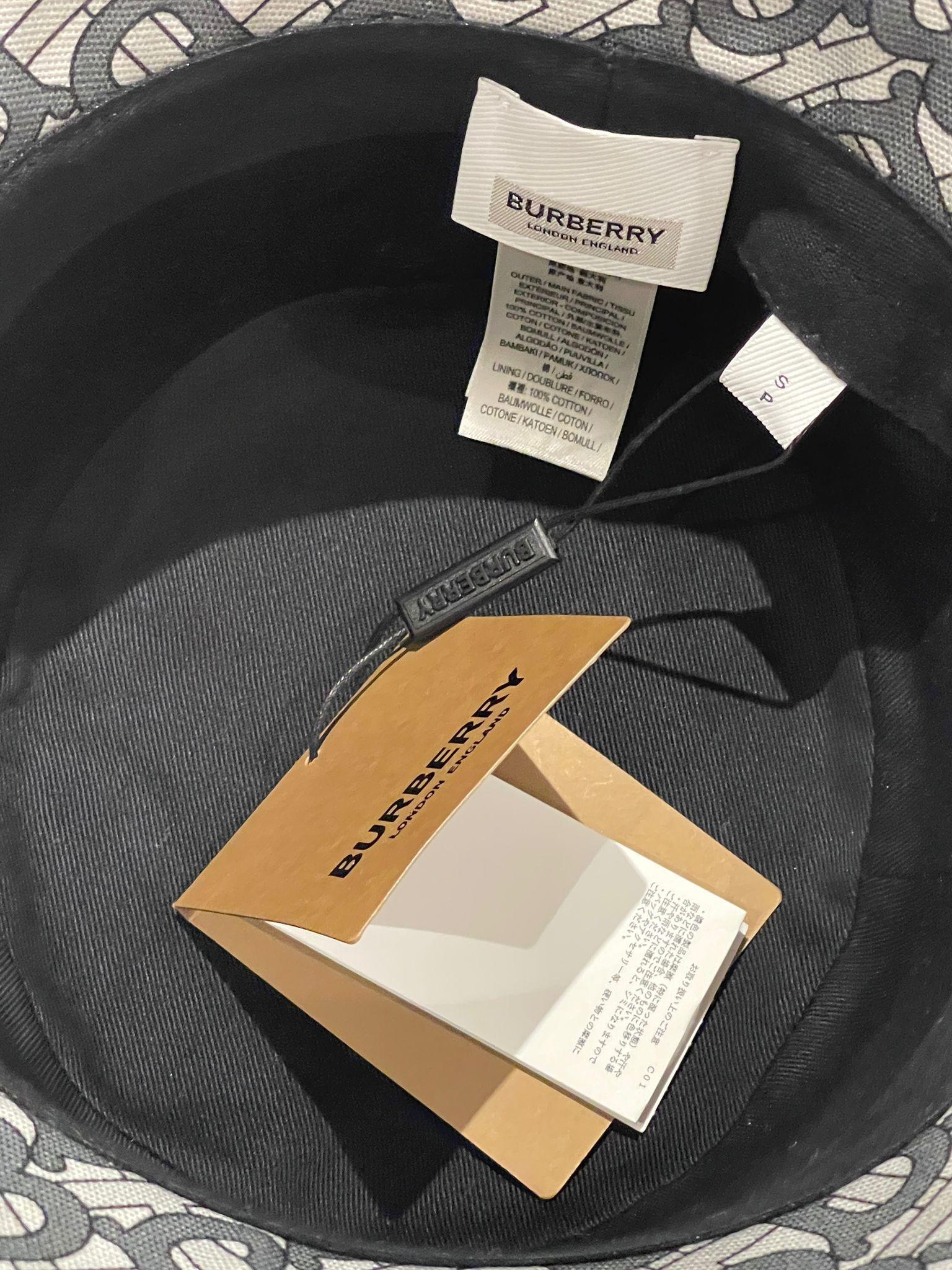 Grey TB Monogram Bucket Hat