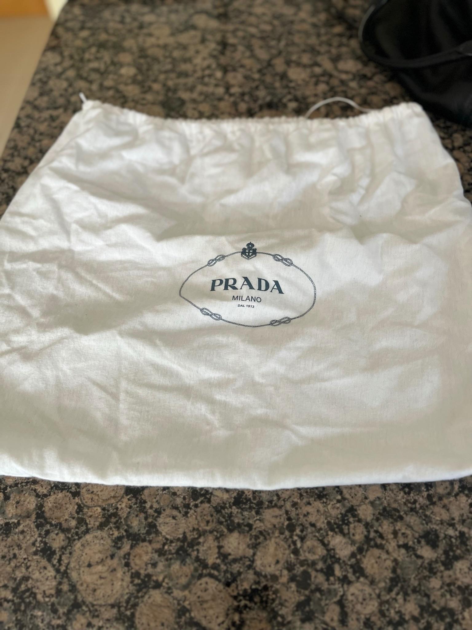 Prada Black Saffiano Leather Bow Wallet
