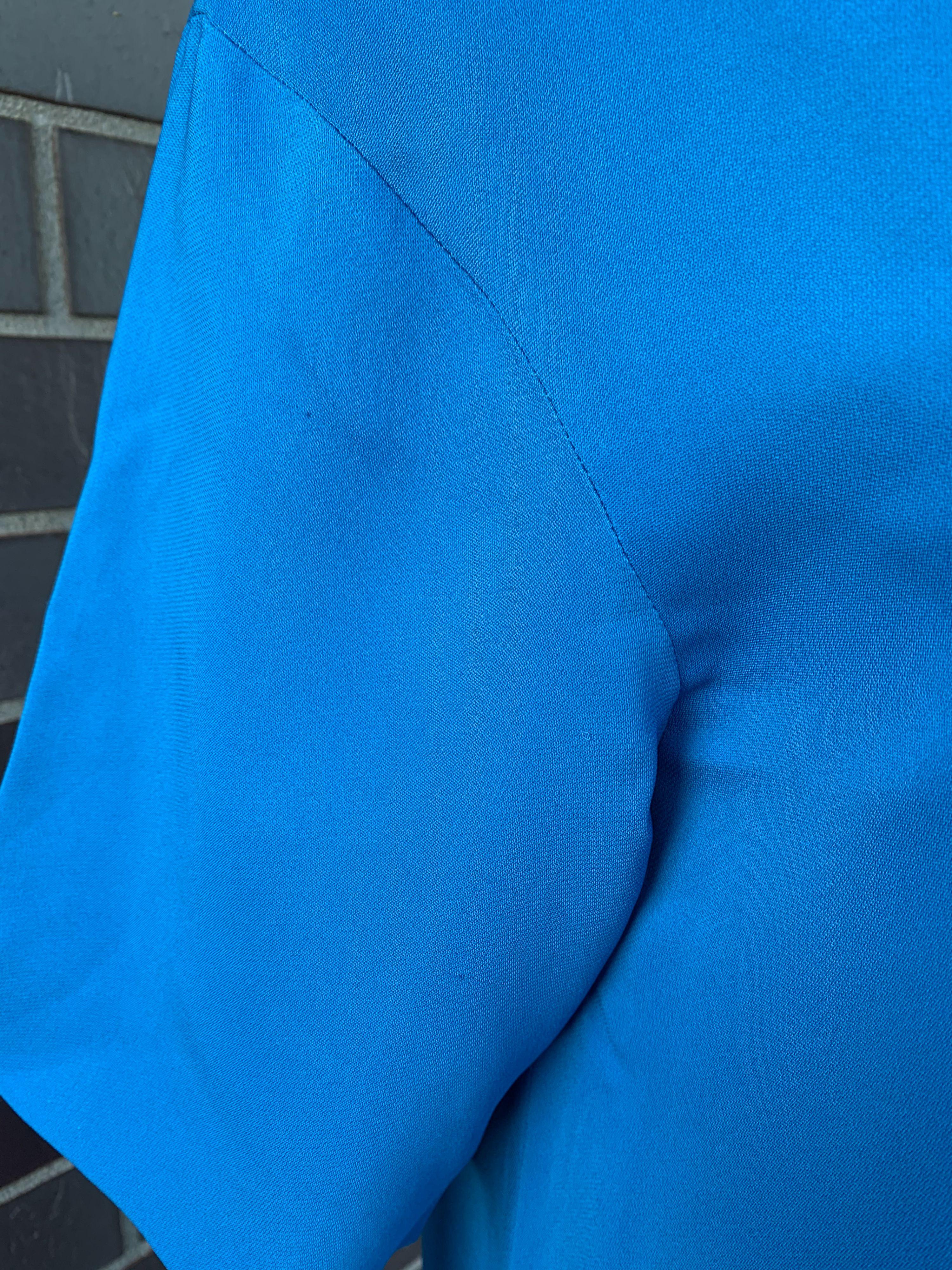 Blue Crepe Boom Boom Embellished Tunic Dress