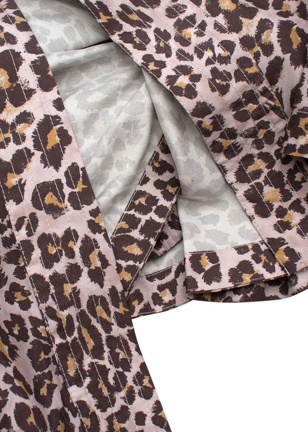 Zimmermann Leopard Print Silk Belted Midi Dress