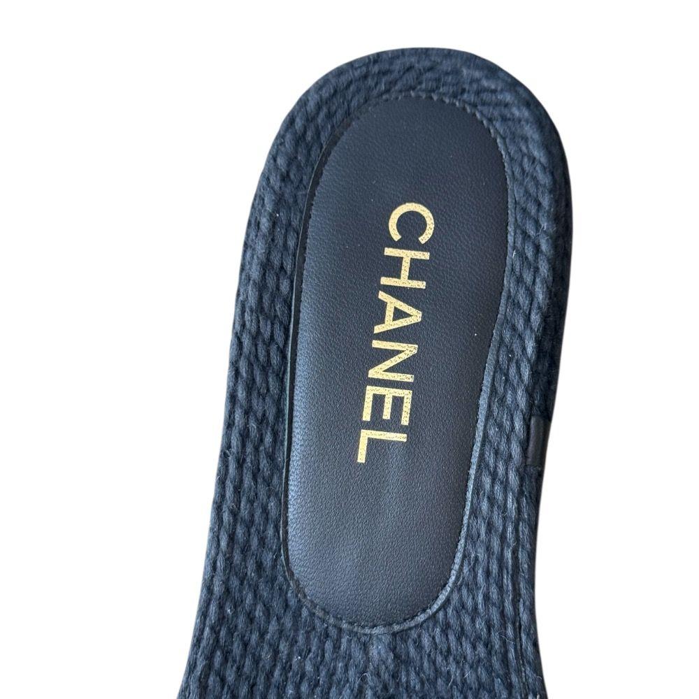 Chanel Black CC Slides