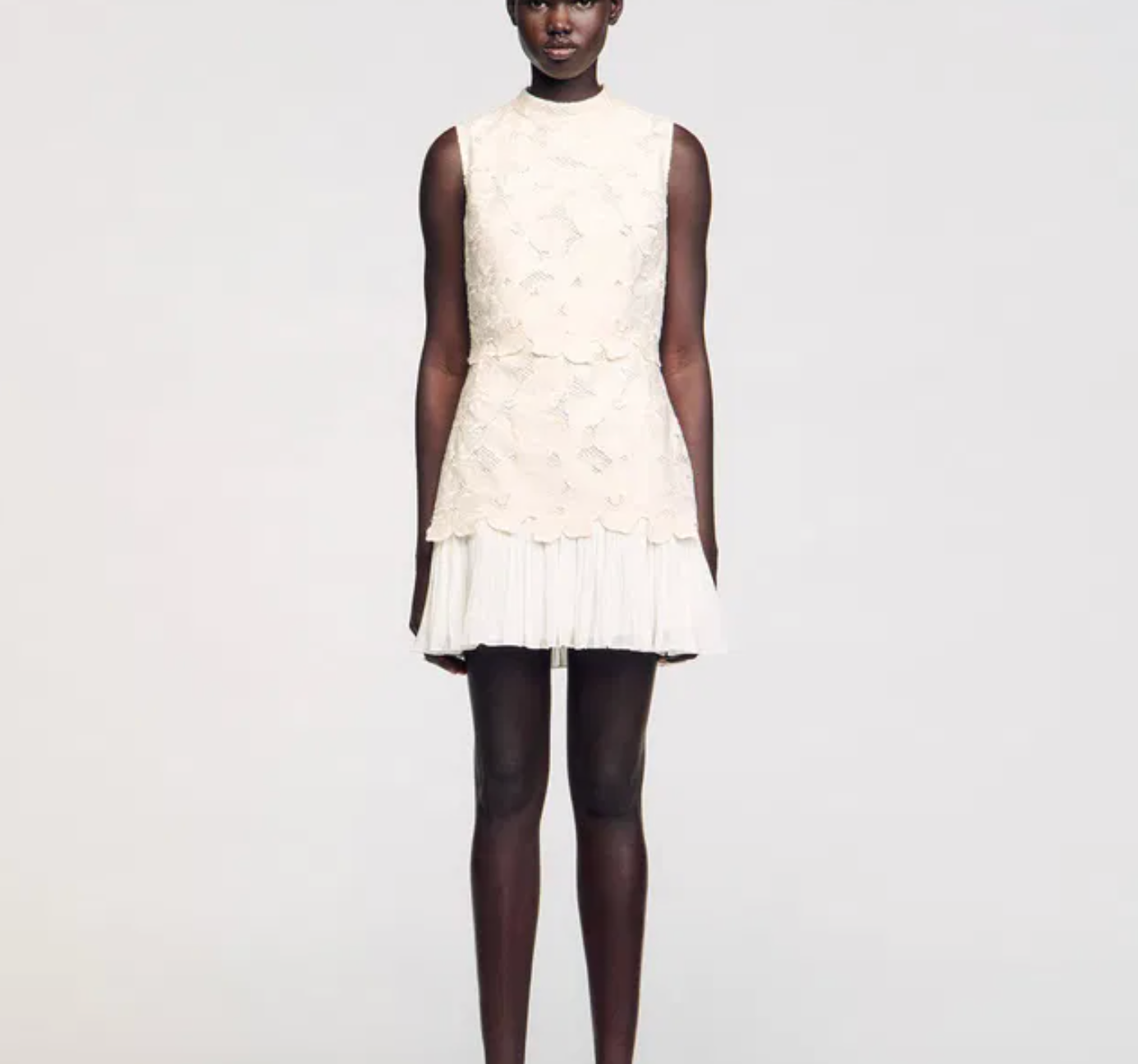 Sandro Guipure Lace Mini Dress