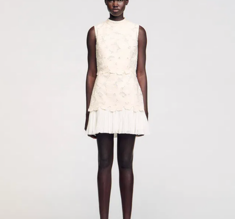 Sandro Guipure Lace Mini Dress