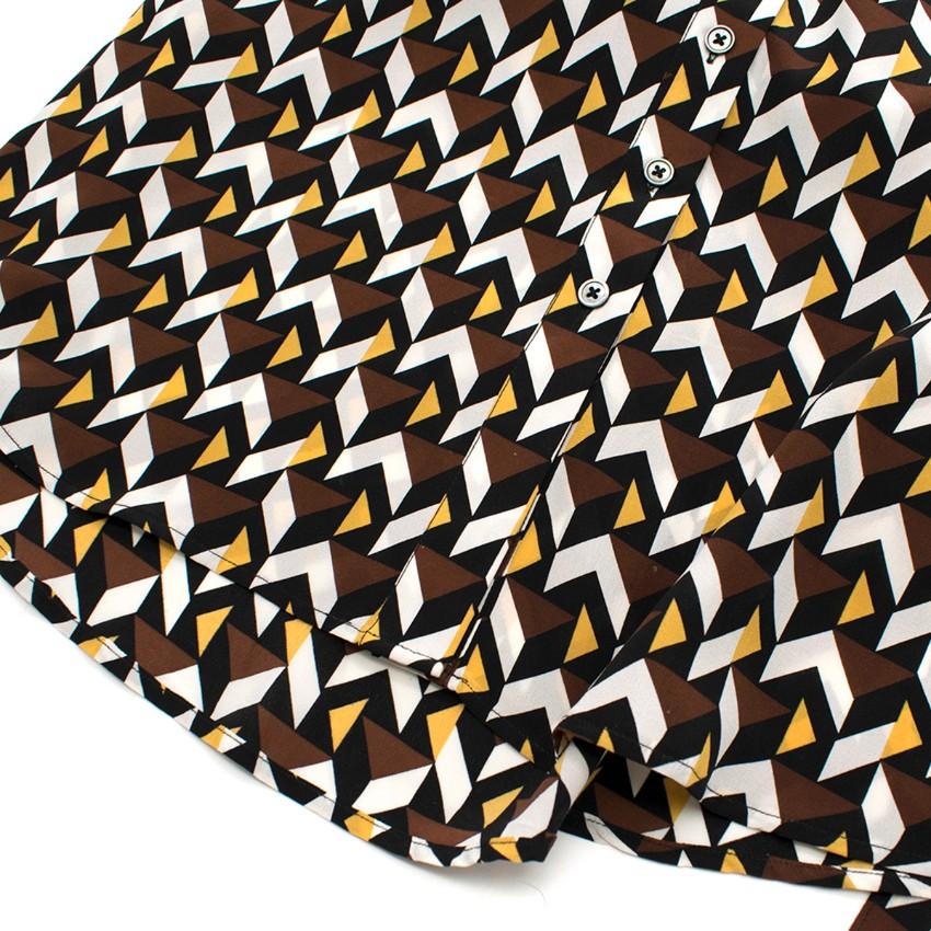 Max & Moi Geometric Print Silk Dress