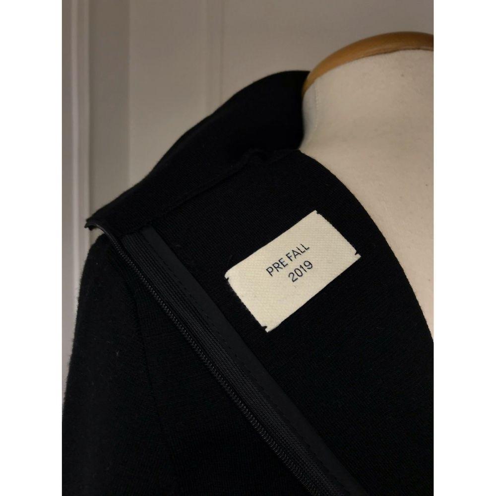 Black Wool Blend Choker Neck Maxi Dress