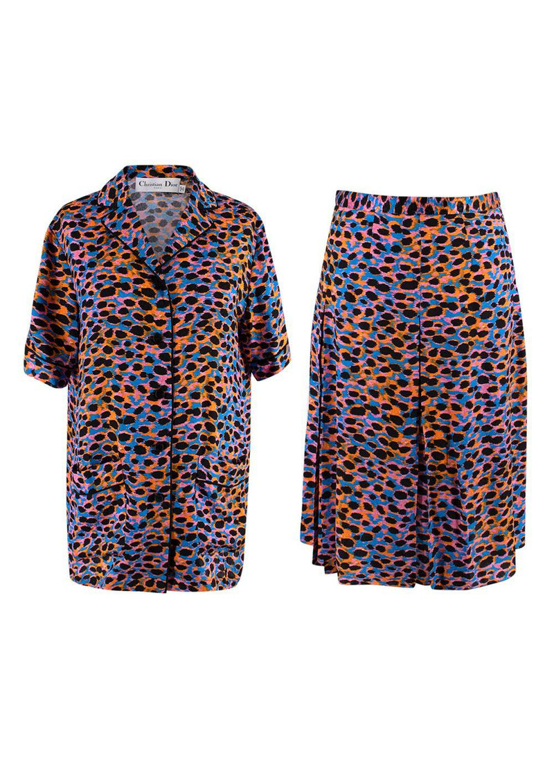 Dior Multicoloured Mizza Print Chez Moi Shirt & Pleated Skirt