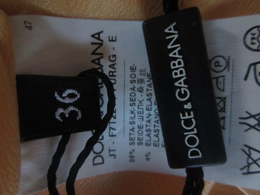 Dolce & Gabbana pale orange silk vest top