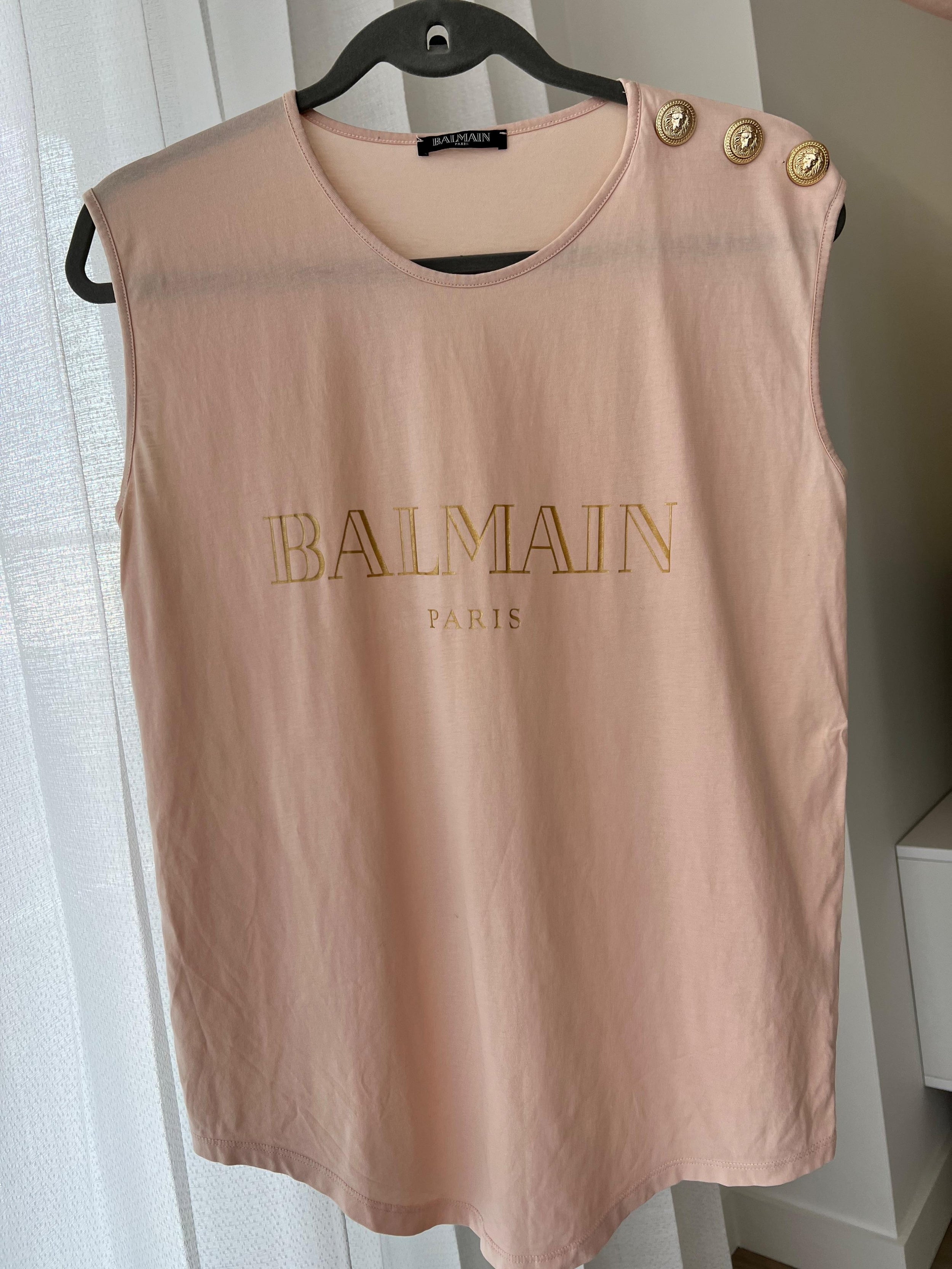 Pale pink cotton jersey logo T-shirt