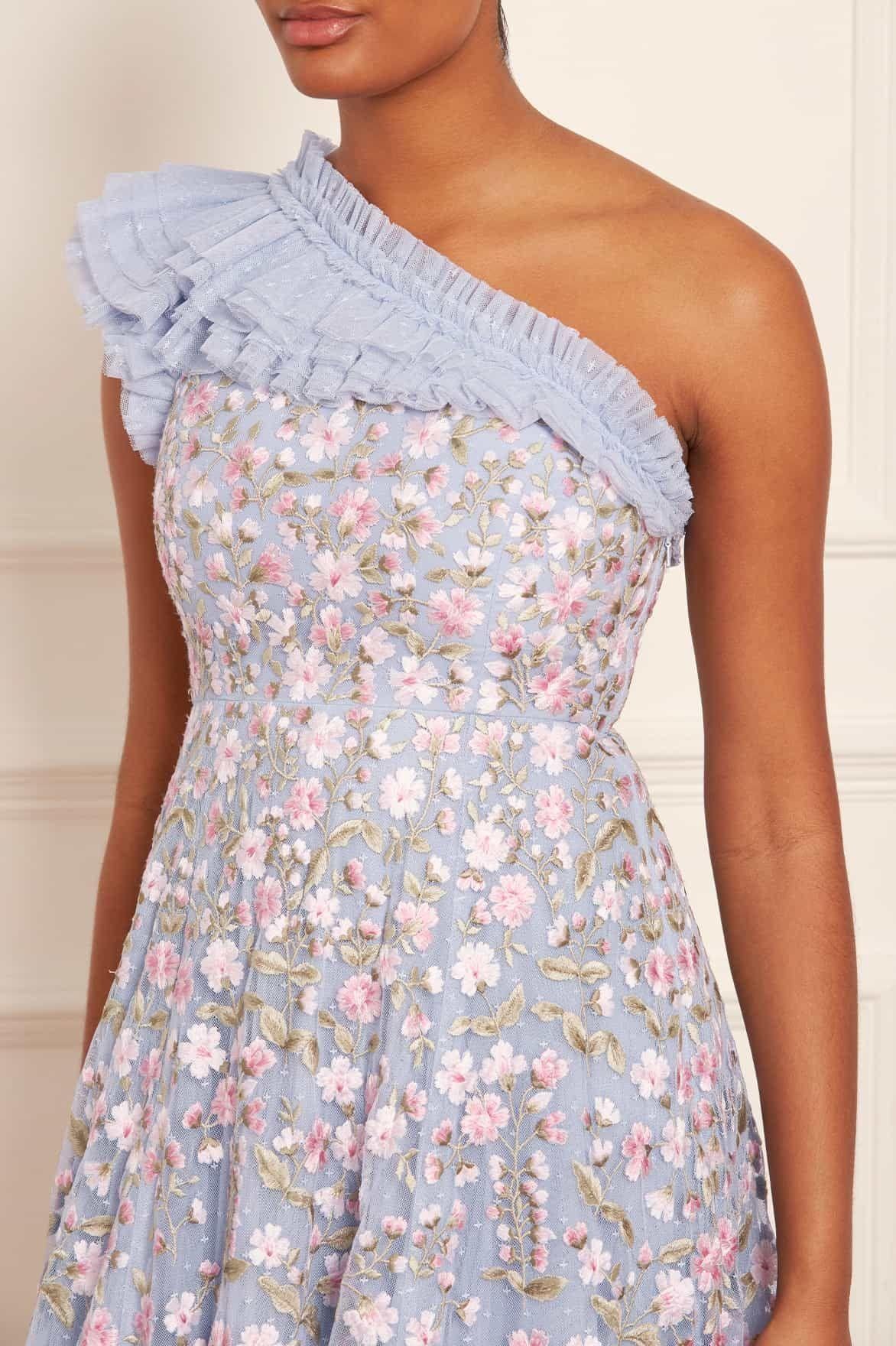 Needle & Thread the Posy Pirouette One Shoulder Gown