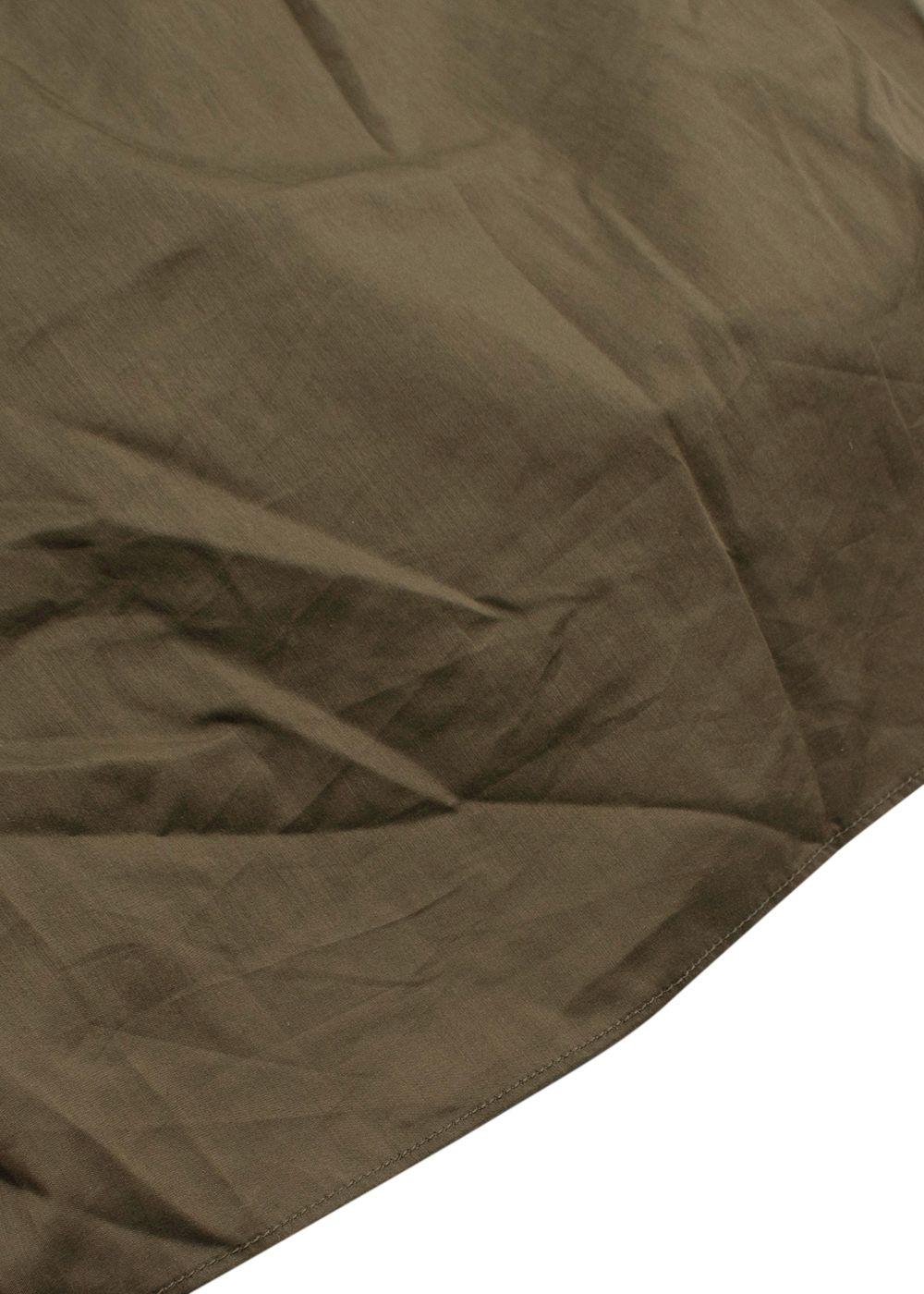 Matteau Army Green Tiered Cotton And Silk Midi Dress