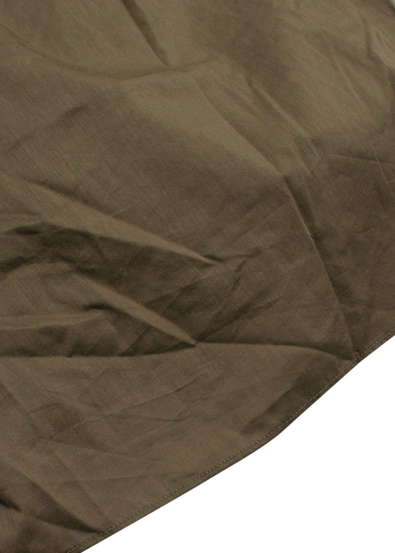 Matteau Army Green Tiered Cotton And Silk Midi Dress