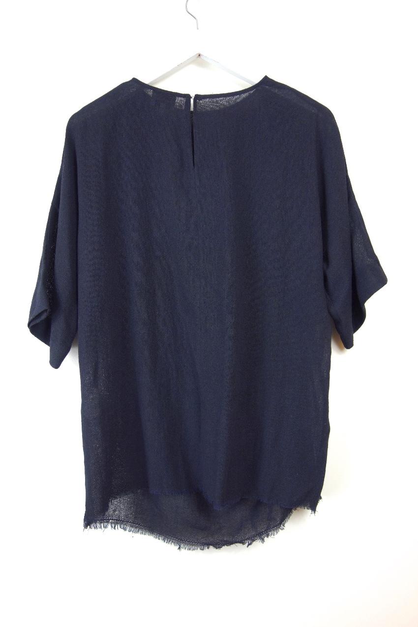 Bimba Y Lola Black Ruched Detail Crew Neck Top