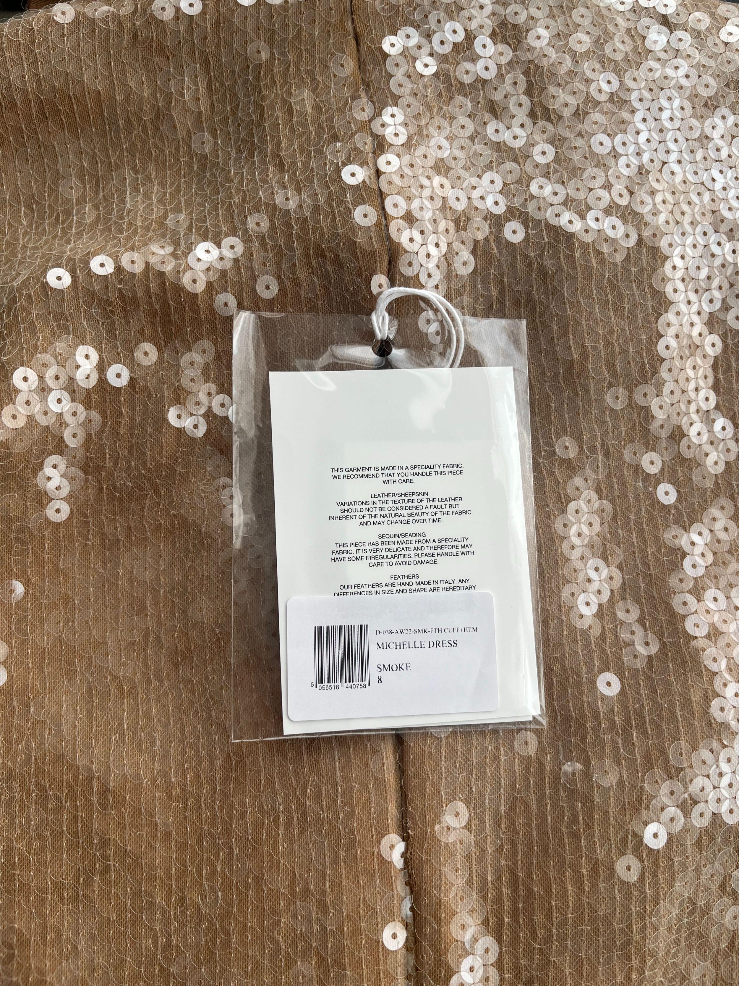 16Arlington Beige Sequin Michelle Mini Dress
