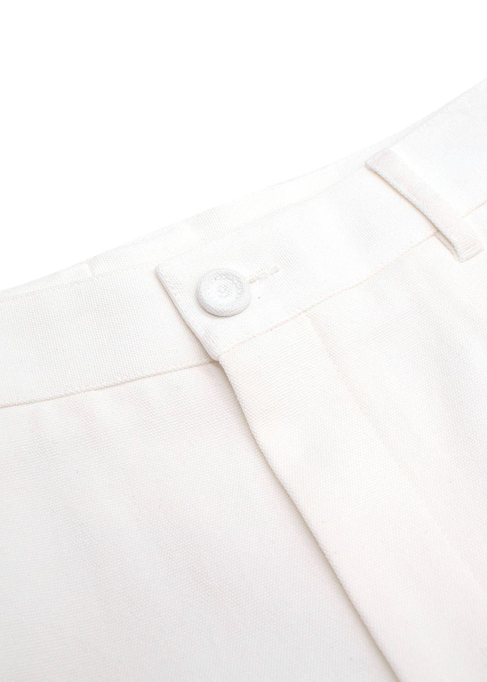 Dior Homme White Bunny Motif Tailored Shorts