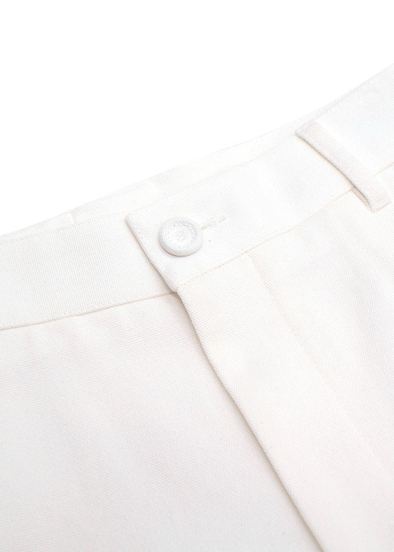 Dior Homme White Bunny Motif Tailored Shorts
