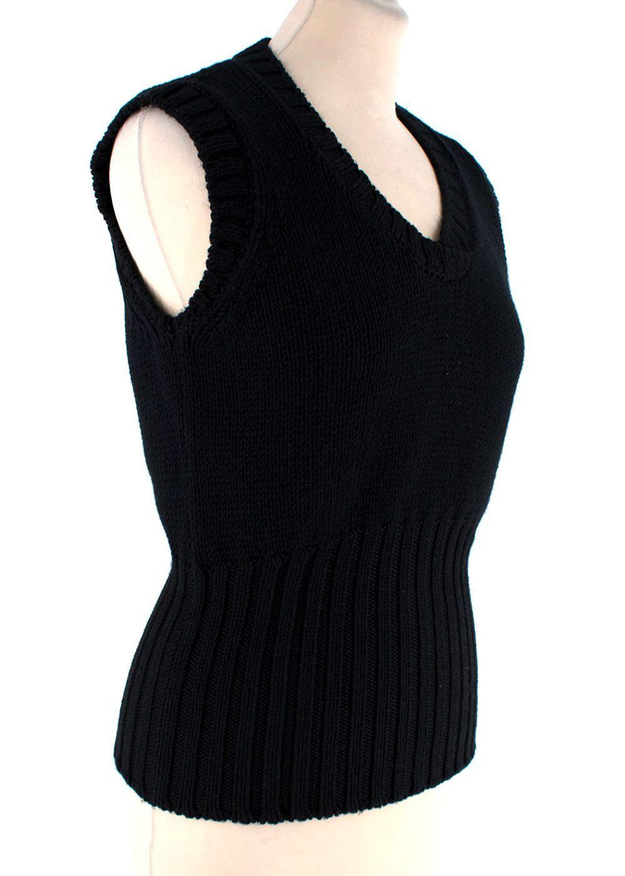 Tom Ford Black Wool Knitted Vest