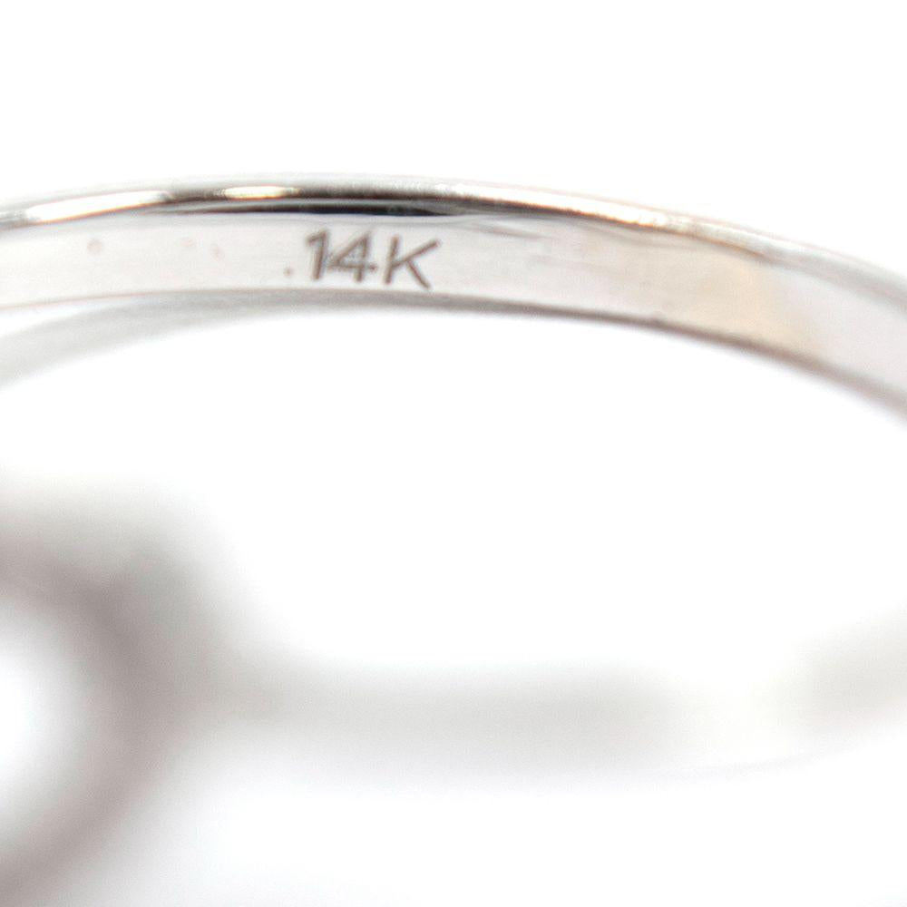 Bespoke White Gold/Diamond Heart Ring Size 47