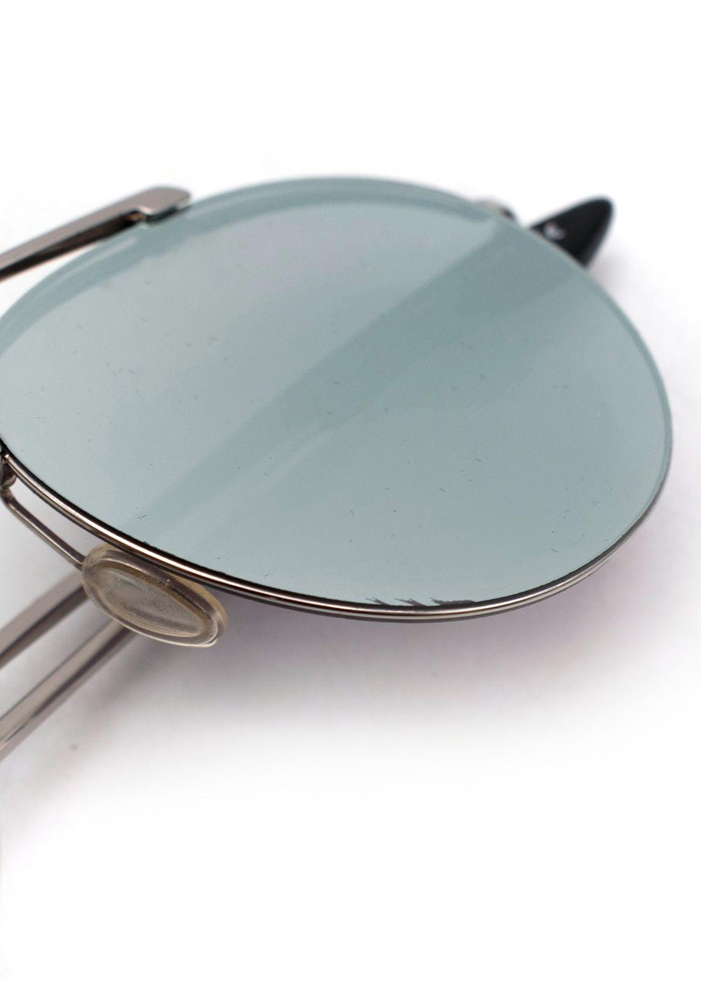 Mirrored Round Aviator Sunglasses