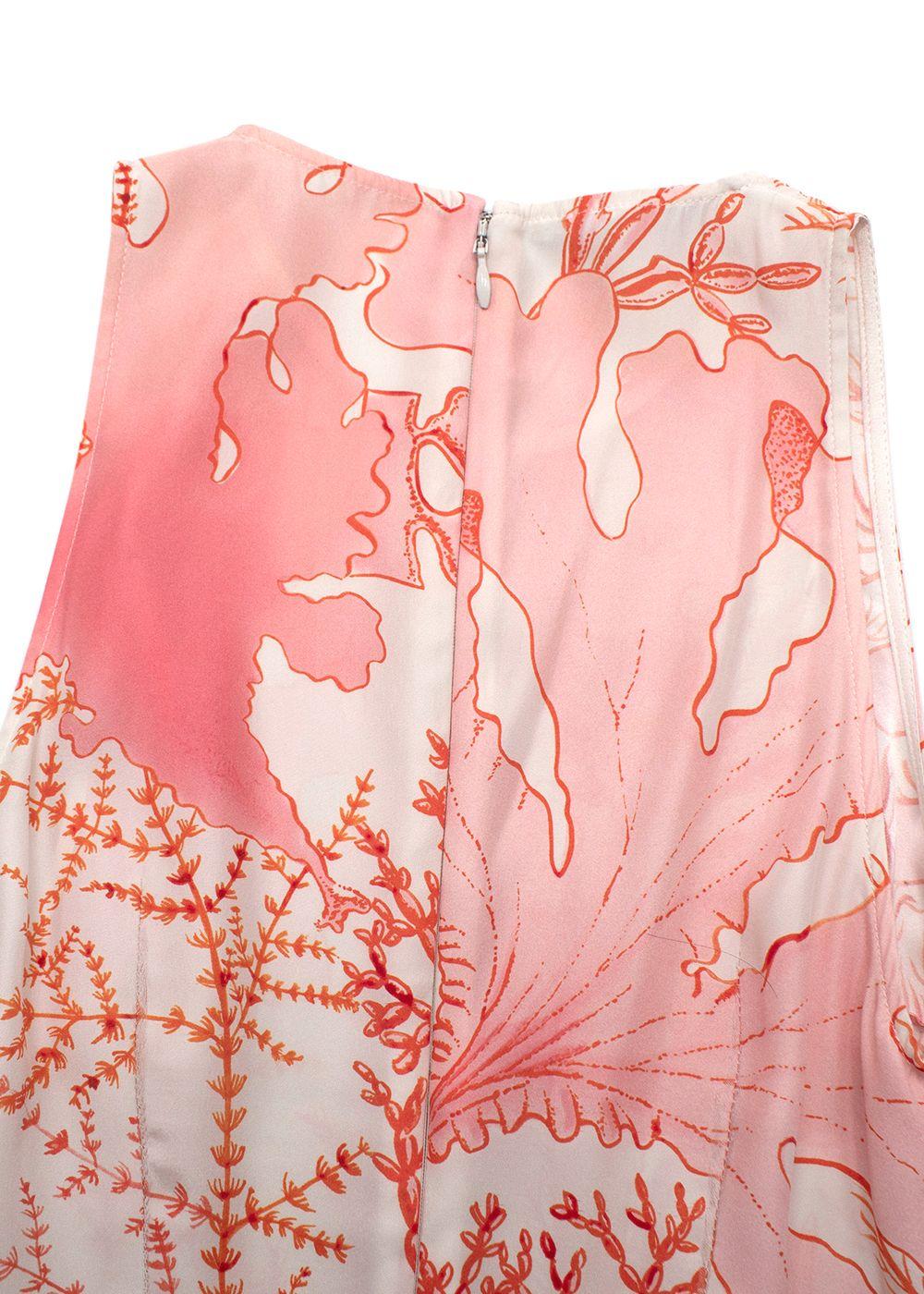 Stella McCartney Coral Anabelle Silk Midi Dress