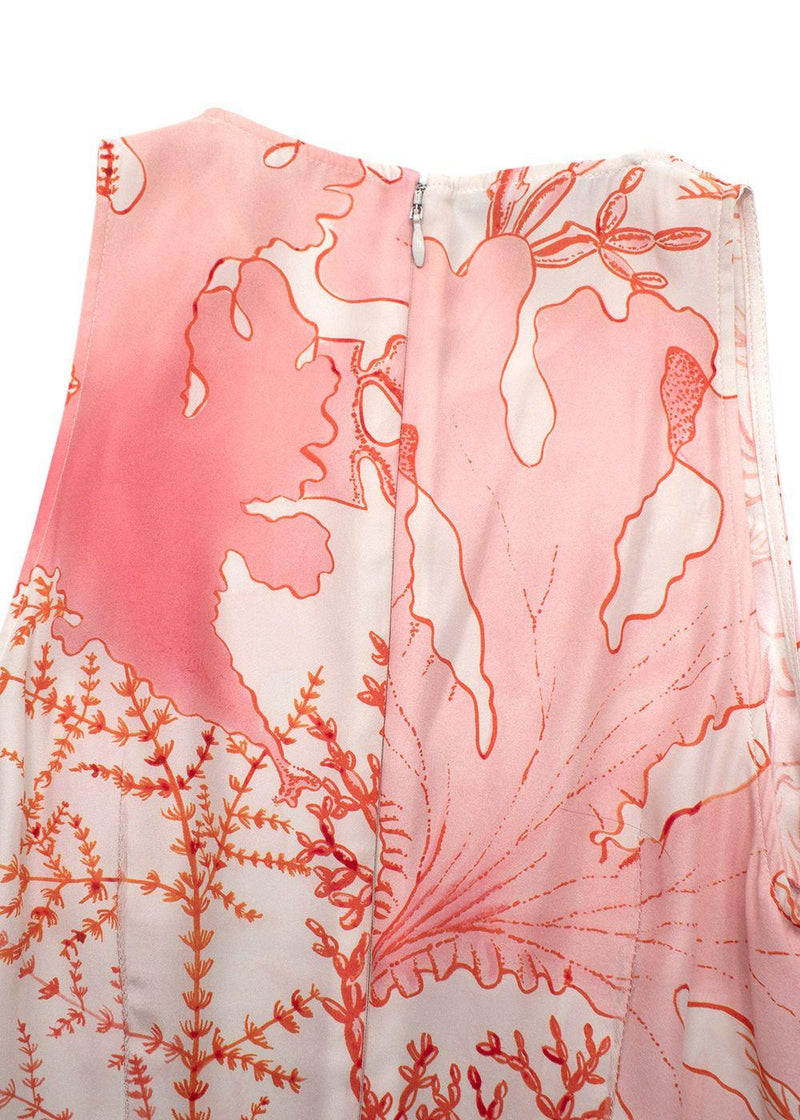 Stella McCartney Coral Anabelle Silk Midi Dress