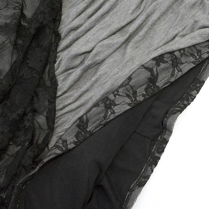 Tracy Reese Grey Jersey Dress with Black Lace