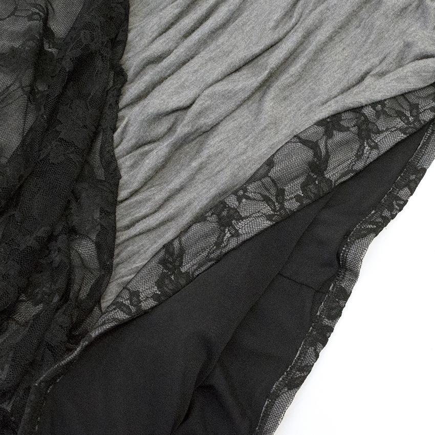 Tracy Reese Grey Jersey Dress with Black Lace