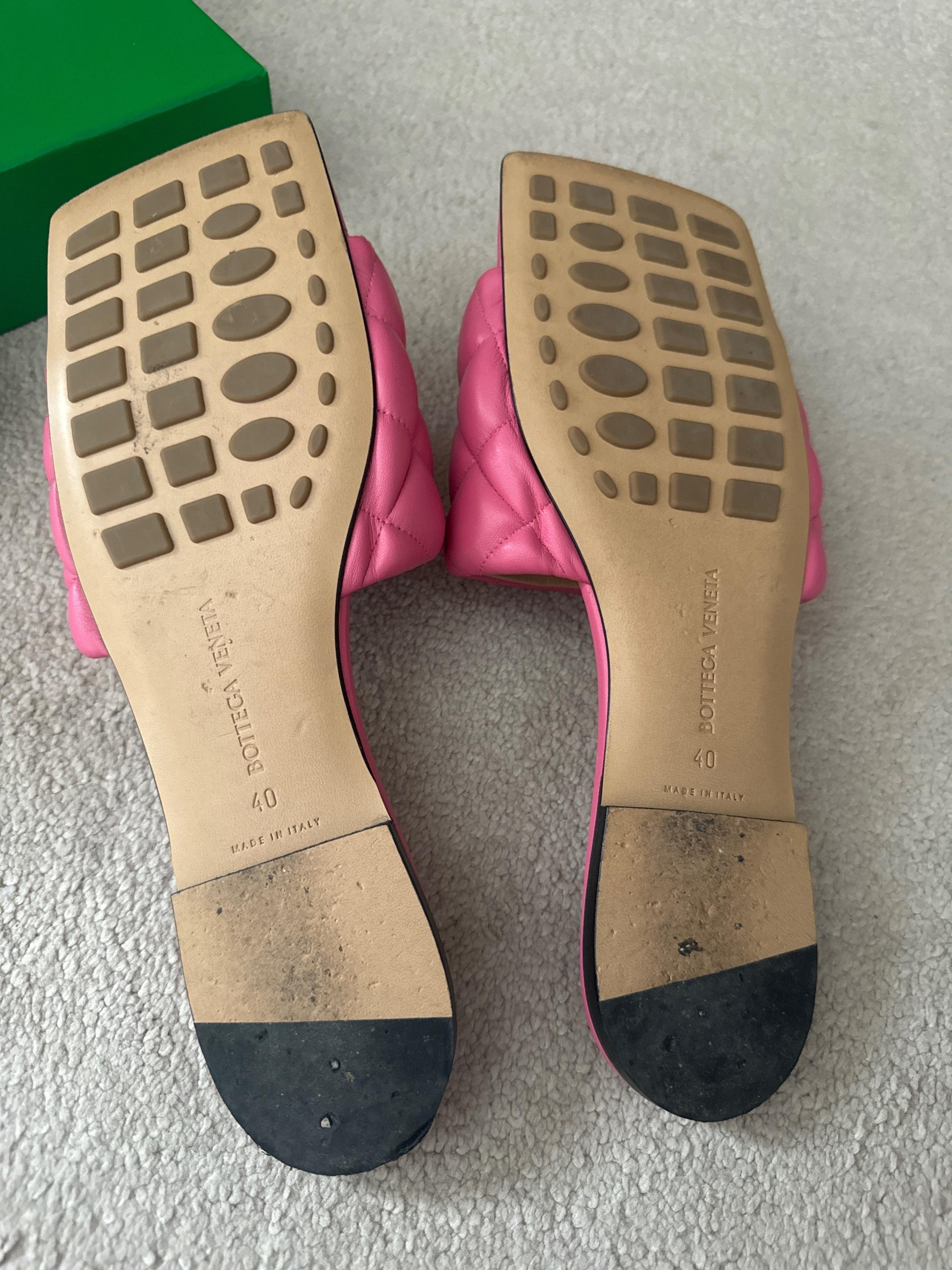 Bottega Veneta Pink Padded Mules