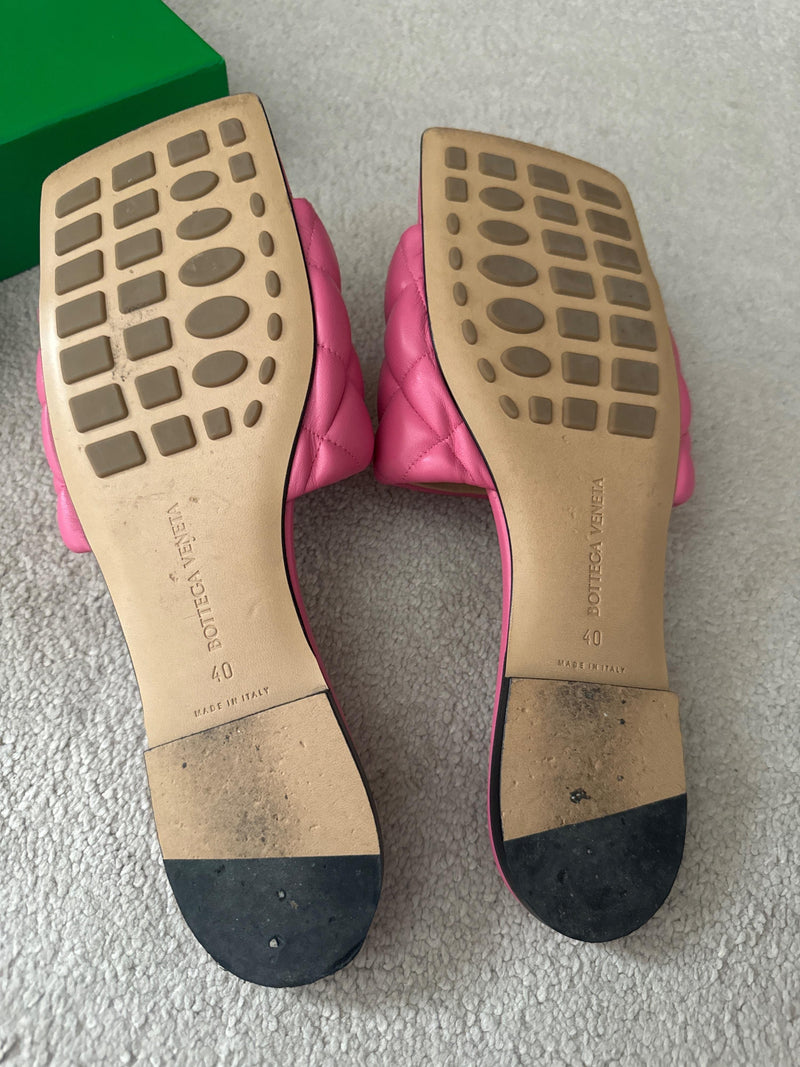 Bottega Veneta Pink Padded Mules