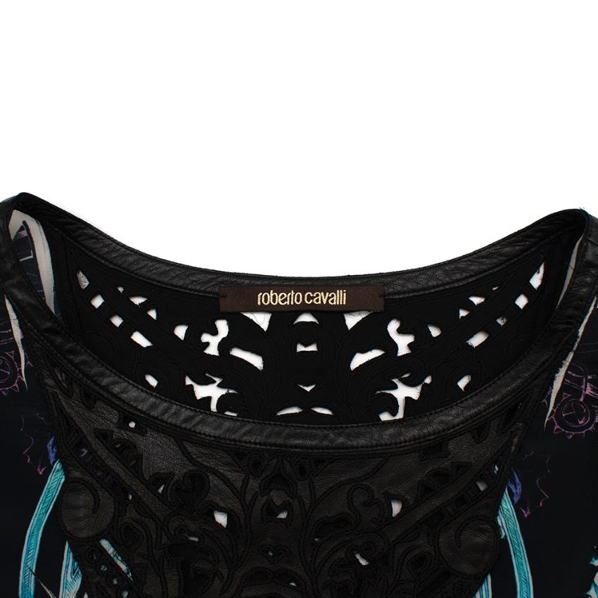Roberto Cavalli Printed Embroidered Shift Dress