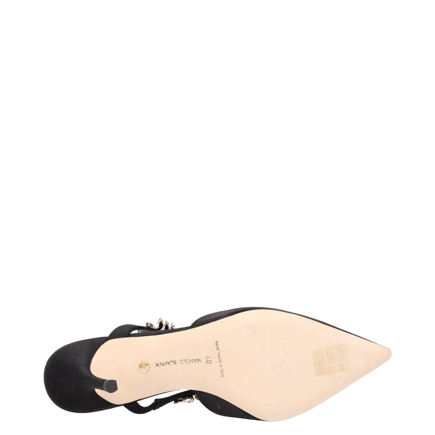 Manolo Blahnik Lurum 90MM Embellished Satin Mules