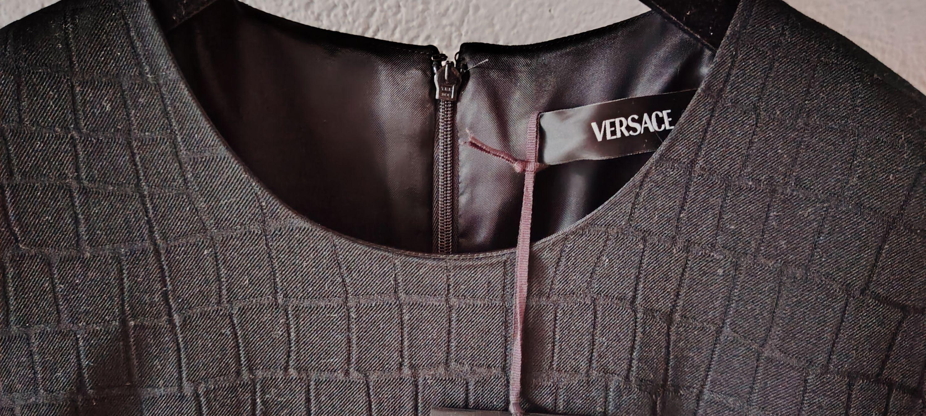 Black Virgin Wool Medusa Dress