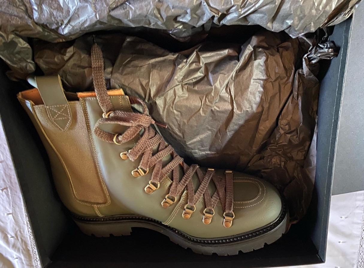 Rubberised Leather Pull On Military Boots