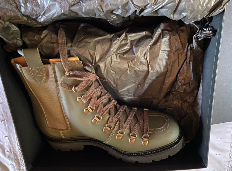 Rubberised Leather Pull On Military Boots