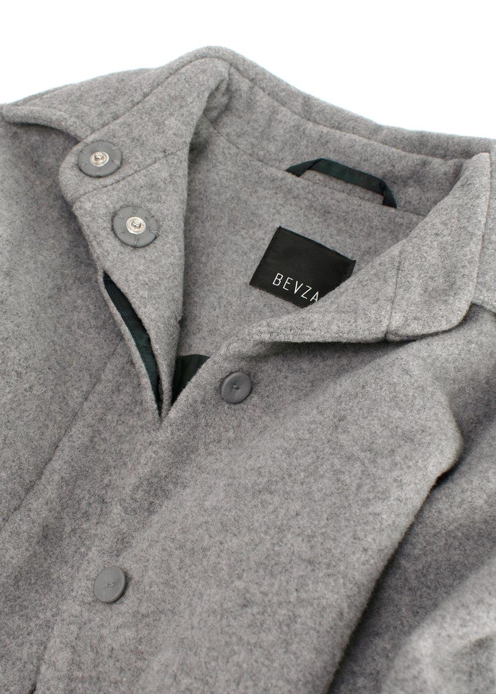 Bevza Grey Longline Wool Coat