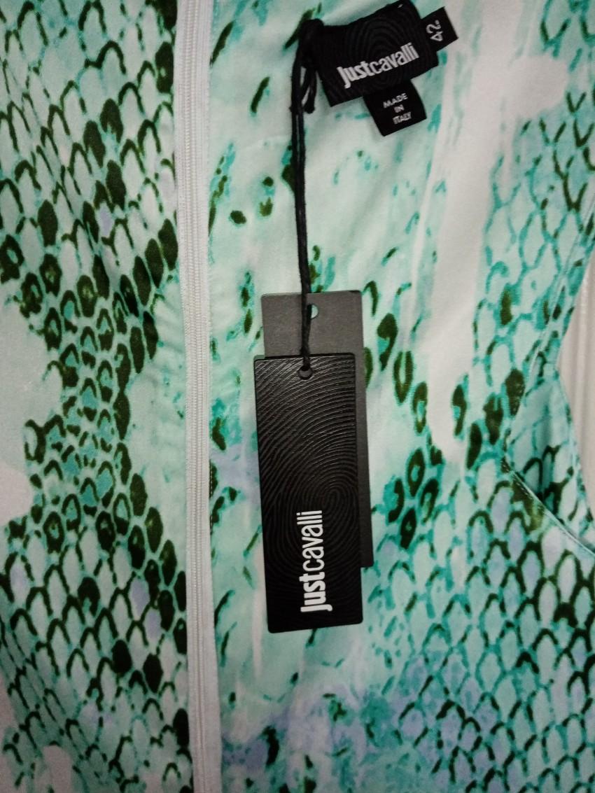 Just Cavalli Snake Print Green Dress