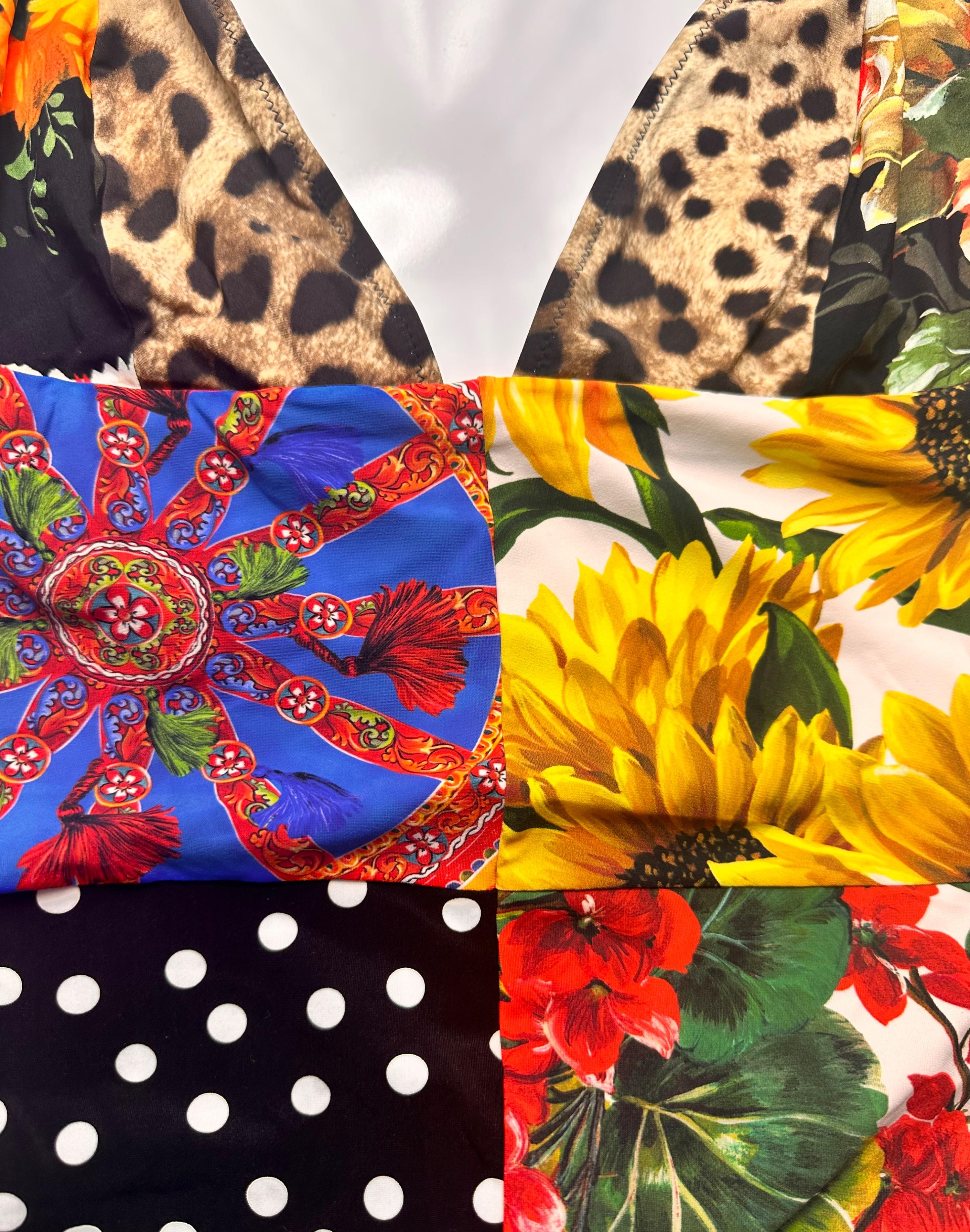 Sicily Floral Patchwork Swimsuit