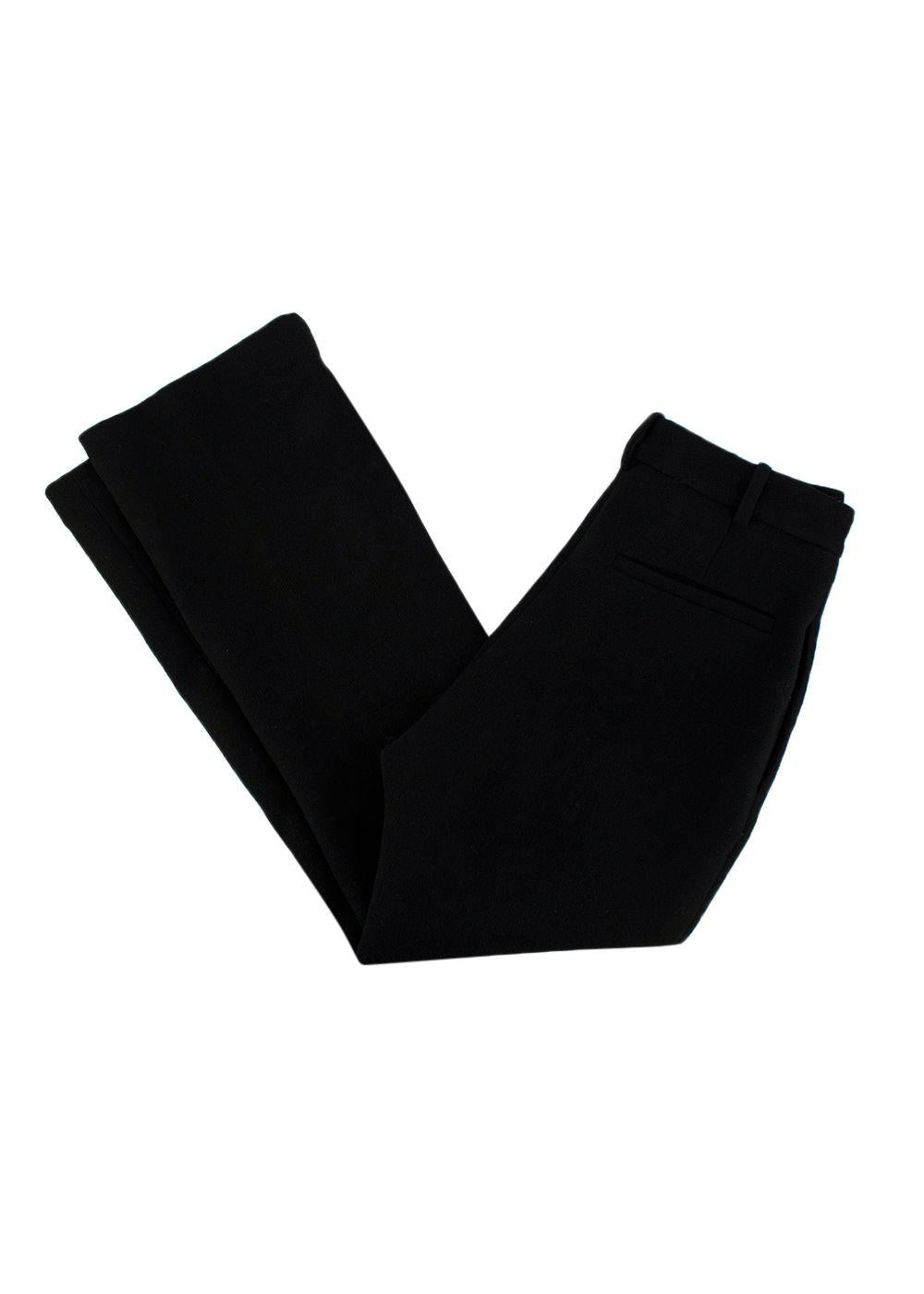 Black Wool Tailored Trousers