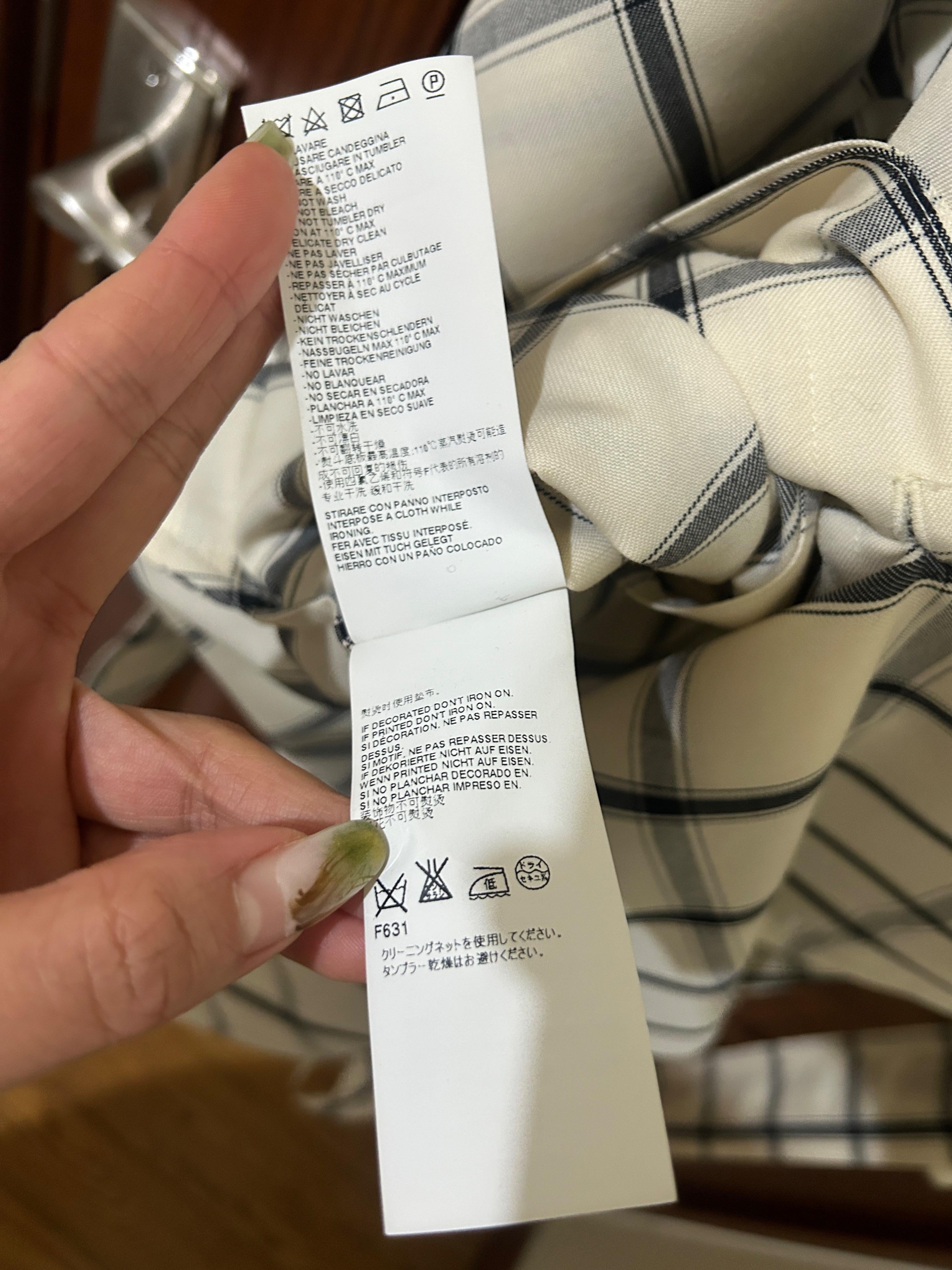 Virgin Wool Black And White Checked Shirt Dress