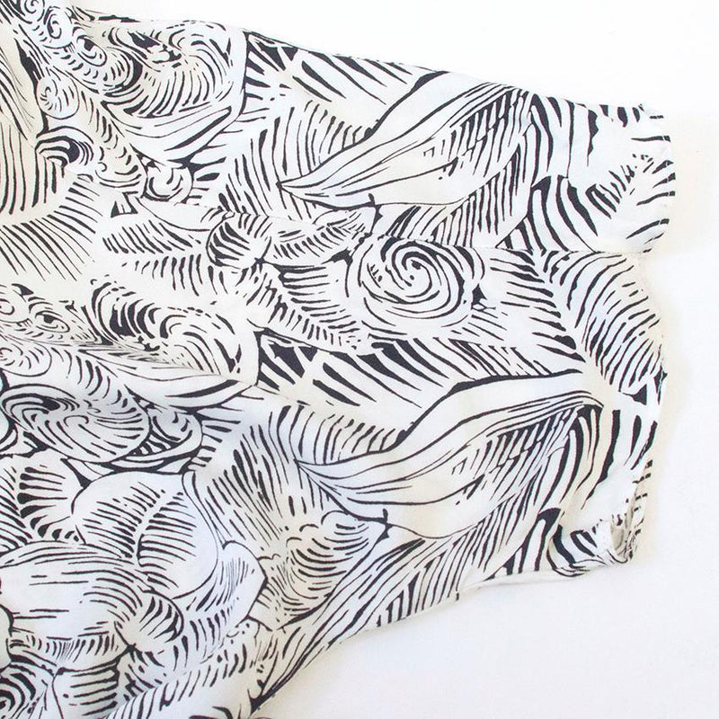 Animale black and white pattern top
